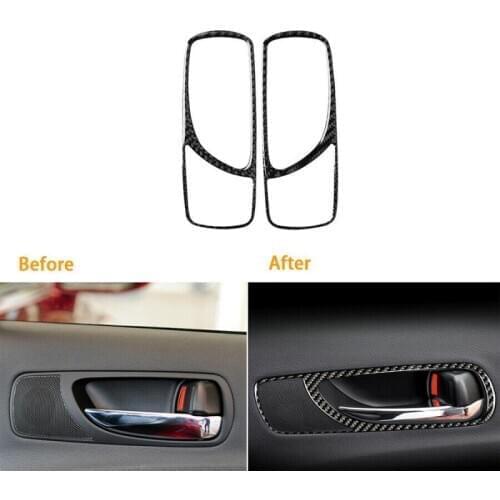 2 Pcs Car Auto Inner Door Handle Bowl Decoration Cover Panel Sticker Carbon Fiber Trim For LEXUS IS250 300 350 2006-2012
