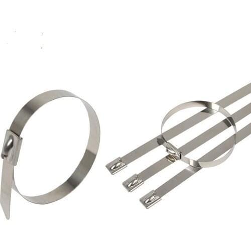 20PCS Multi-Purpose Stainless Steel Self Locking Zip Tie Dropshipping Locking Cable Metal Zip Ties 4.6mmX150mm