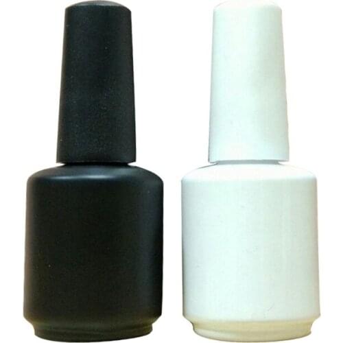 20pcs 15ml Empty Nail Polish Bottle with A Lid Brush Top Coat and Base Coat Containers Empty Cosmetic Containers Nail Gel Bottle