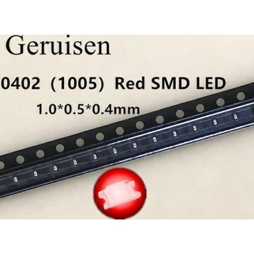 6000PCS 0402 Led Surface Mount 0402 Red Smd/smt Led Super Bright Lamp Lights-emitting Diodes 0402 SMD LED 620-625NM