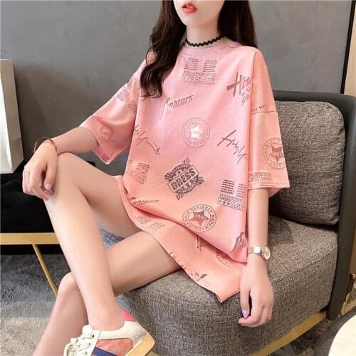 Summer Net Red Trend New Hollow Fairy Temperament kawaii Short-sleeved Mid-length Super Fire Half-sleeved T-shirt