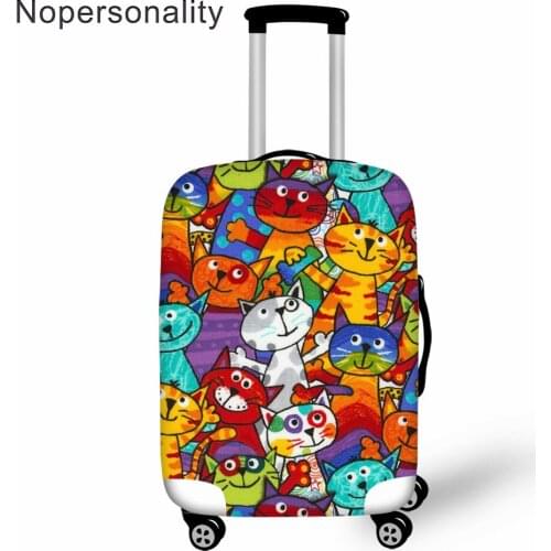 Nopersonality Elastic Dachshund Dog Cat Print Travel Luggage Cover Waterproof 18-32inch Suitcase Cover Stretch Baggage Covers