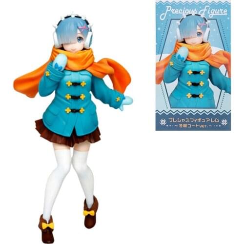 Anime Figure Re:Life In A Different World From Zero Rem Winter Clothes Action Figure Model Doll Decoration Toy Birthday Gift