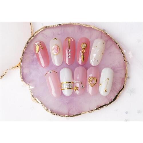 Hot 100Pcs Natural Resin False Nail Tips Display Board Color Palette Nail Polish Cream Mixing Spatula