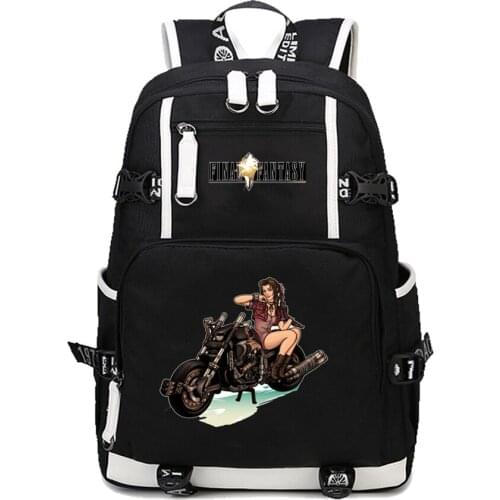 Game Final Fantasy Fluorescence Backpack Cloud Printing School Bags for Teenage Boys Laptop Notebook Backpack canvas Rucksacks