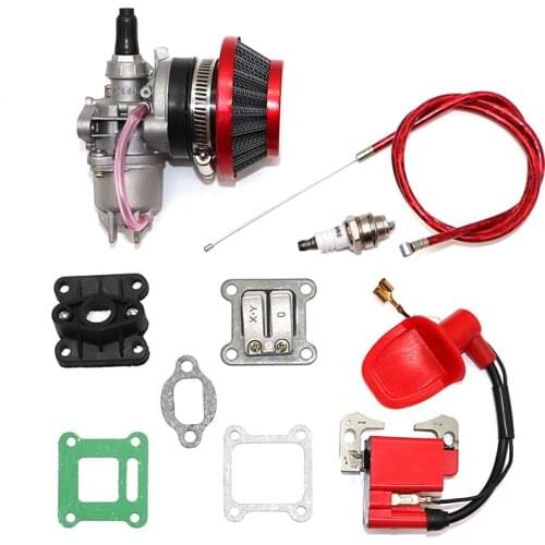 Pocket Bike 47cc 49cc engine carb carburetor with Pod Air Filter cable 2 stroke for Mini Quad ATV Dirt Bike MiniMoto Go Kart