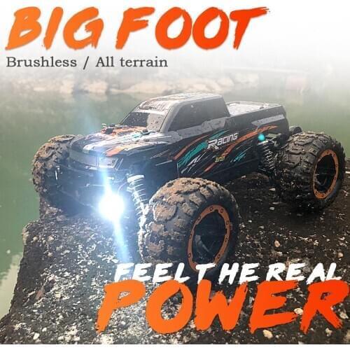 Linxtech 16889 1/16 Scale 45km/h High Speed Racing RC Car with Brushless Motor 4WD Big Foot Off-Road RC Car Toys VS 12428 A959-B