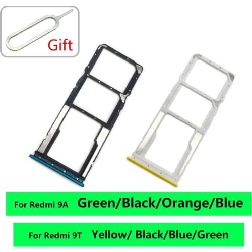 SIM Card Tray For Xiaomi Redmi 9A 9C 9T SIM Card Tray Slot Holder Adapter Socket Repair Parts