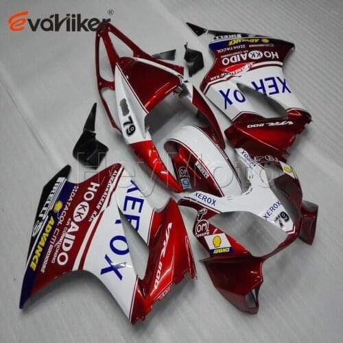 Motorcycle cowl for VFR800 2002 2003 2004 2005 2006 2007 2008 2009 2010 2011 2012 red ABS motor fairing H2