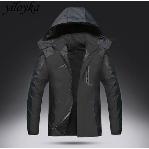 New 2019 Winter Jacket Men Coats Thicken Warm Plus Velvet Windproof Rainproof Jackets Men Parka Hooded Outwear Casual Jacket