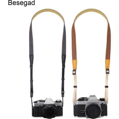 Besegad Universal Camera Shoulder Neck Strap Belt w/Connect Buckle for Nikon Canon Sony Pentax Olympus Fujifilm Instax Panasonic