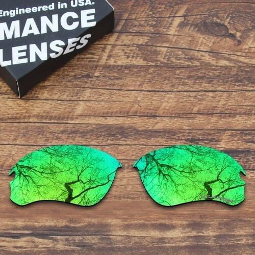 ToughAsNails Resist Seawater Corrosion Polarized Replacement Lenses for Oakley Flak Draft Sunglasses Green Mirrored