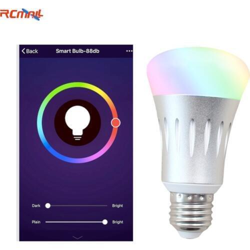 RCmall ESP8266 Smart Home Wifi RGB LED Light Lamp Wireless E27 Interface 100V ~ 255V FZ1803