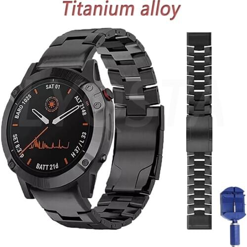 Quick release Titanium alloy+Stainless steel Watchband For Garmin Fenix 6 6X Pro 5 5X Plus 935 945 strap Wristband Belt Bracelet