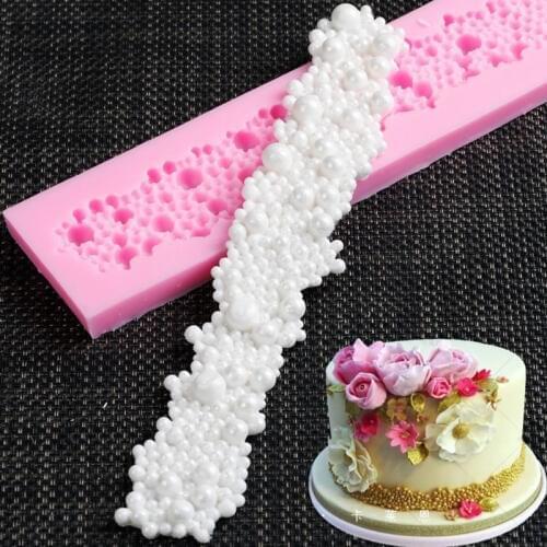 Flower Border Silicone Mold Fondant Mould Cake Decorating Tools Chocolate Gumpaste Molds, Sugarcraft, Kitchen Accessories