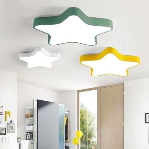 Nordic modern bedroom LED ceiling lamp childrens room five-pointed star ceiling lamp corridor lamp factory direct ceiling light