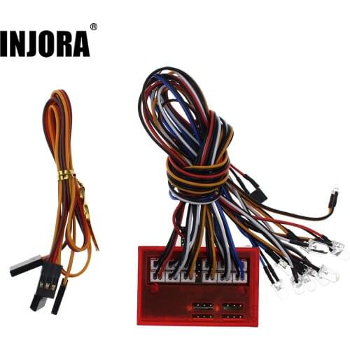 Smart 12 LED Flashing Lights Control System Group for 1/10 RC Crawler Car Axial SCX10 90046 D90 Tamiya HSP Traxxas RC Car