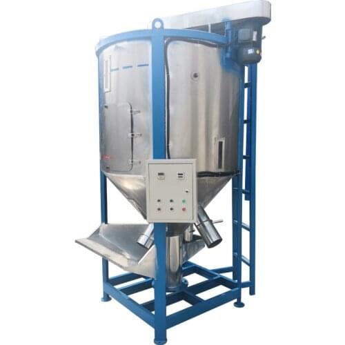 Vertical stainless steel mixer plastic powder particles heating drying mixer 500KG large self-absorption mixing material