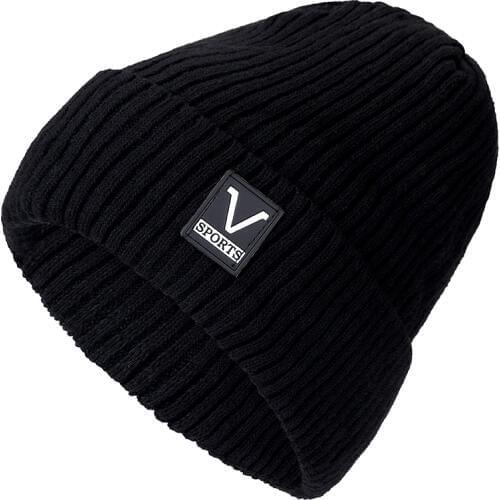 High Quality Winter Hat Add Fur Warm Beanies Hat Baggy Skullies Knitted Hat For Men Women Ski Sports Beanies Cap