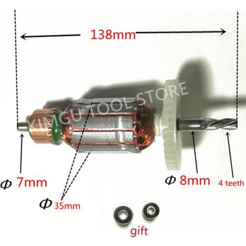 AC 220-240V Armature Motor Rotor Replacement for BOSCH GBM500RE GSB450RE PSB400RE GSB13RE GBM400RE Armature parts engine