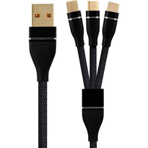 Xiaomi Lot of 8pc Multi Usb Charger 3in1 Usb Charger Cable Nylon Braided Usb-C Charging Cable