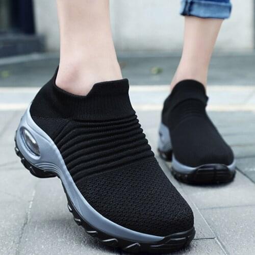 2021 shoes for women Sneakers Platform White Black Red Walking Shoes Women Casual Shoes Flat Mesh chunky sports shoes Large size