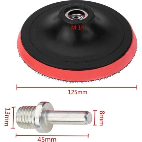 115mm 4.5\'\' Backing Pad M14 Angle Grinder Hook And Loop Pad With Drill Attachment