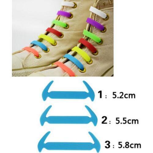 12pcs/set New Strap Sneaker Elastic No Tie Shoelaces Silicone Women Men Shoe Laces Strings