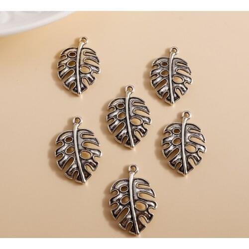 10pcs 18*26mm Antique Silver Color Tree Leaf Charms Fit Bracelets Pendants Necklaces Accessories Handmade DIY Jewelry Making
