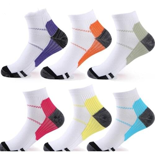 2021Hot Selling Men Women Compression Socks 6PAIR Plantar Fasciitis Anti fatigue Massage Medical Ankle Foot Sock Summer 8Colors