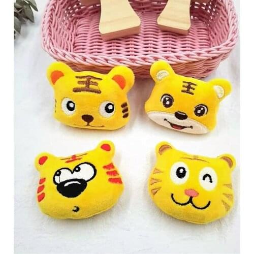 10PCS/Lot cartoon cute tiger Padded Applique Crafts for Children Headwear Hair clip Accessorie and Garment Accessoires