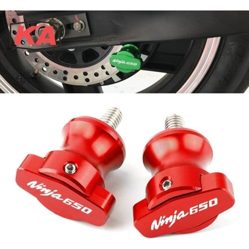 8mm NINJA650 Motorcycle Swingarm Spools Sliders Stand Screws CNC Vehicle Accessories For Kawasaki Ninja 650 2017 2018 2019 2020