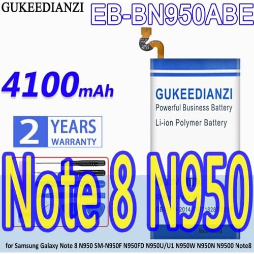 GUKEEDIANZI Battery EB-BN950ABE 4100mAh for Samsung Galaxy Note 8 N950 SM-N950F N950FD N950U/U1 N950W N950N N9500 Note8
