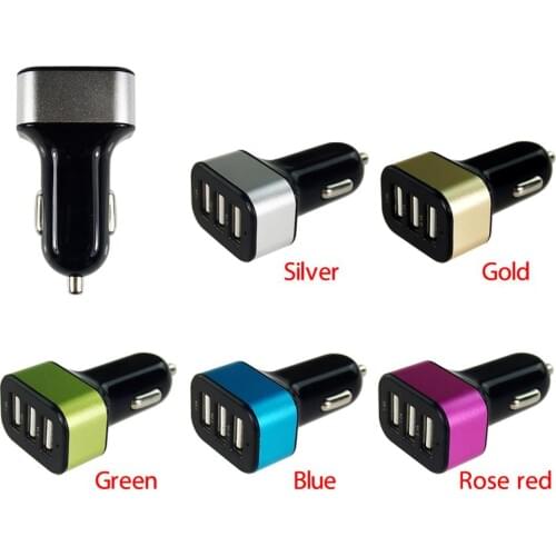 5.1A 5V 3 USB Car Charger USB Charging Adapter Universal Phone Car-Charger for Xiaomi Samsung S10 S9 iPhone 12 X 8 7 Plus Tablet
