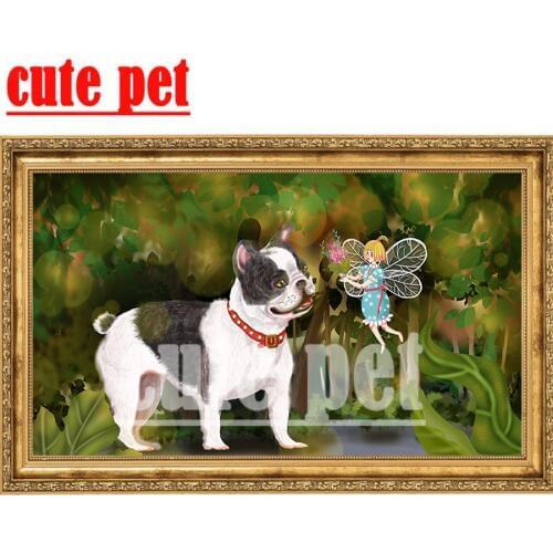 Large Boston Terrier gifts diamond painting photo diamond mosaic wallpaper Full diamant embroidery mosaic stitchcross home decor