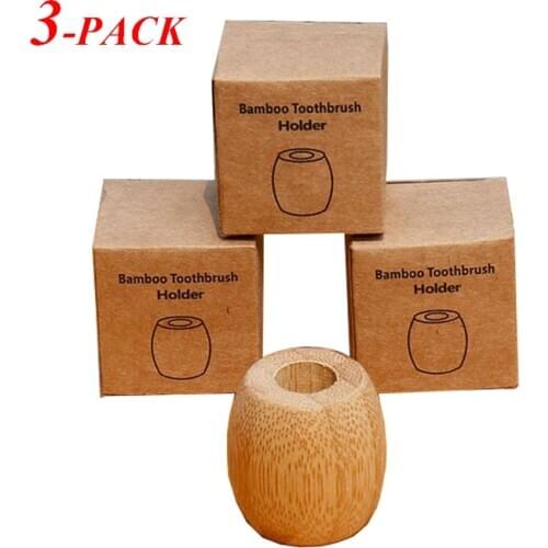 Eco-Friendly Bamboo Toothbrush Holder Reusable Wooden Toothbrush Bathroom Stands Natural Vegan Toothbrush Accessories Tools