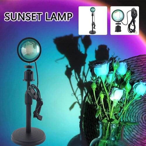 Photographic Lighting Rainbow Art Sunset Projection Floor Lamp Creative Decoration Atmosphere Lamp Sun Never Sets Floor Light