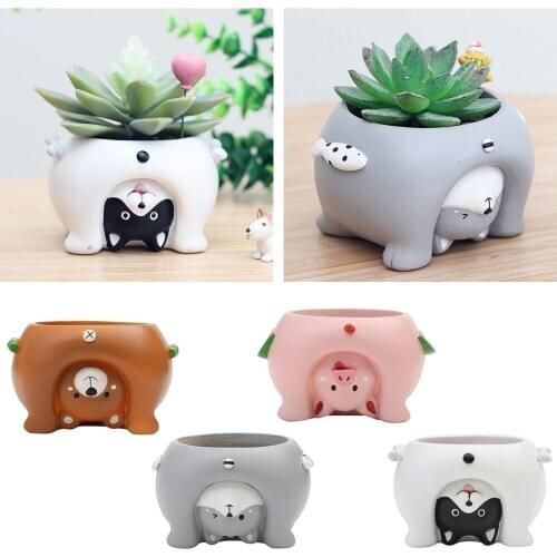 Succulent Plant Pot Cute Animal Flower Planter Flowerpot Lovely Home Garden Decor Bonsai Pots Birthday Gift