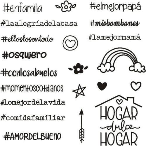 Spanish 32 stamp Clear Stamp for Scrapbooking Transparent Silicone Rubber DIY Photo Album Decor B17