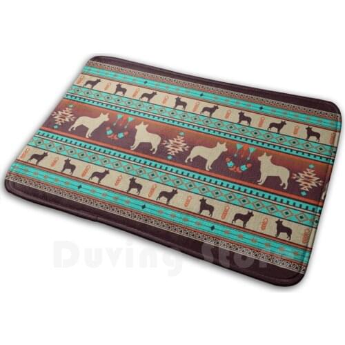Boho Dogs | Australian Cattle Dog Sunset Mat Rug Carpet Anti-Slip Floor Mats Bedroom Pattern Pattern Design Dog Dogs Doglove Dog