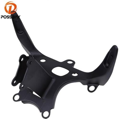 POSSBAY Upper Front Stay Fairing Motorcycle Headlight Bracket For Yamaha YZF R1 2000-2001 Aluminum Black Fairing Support Bracket