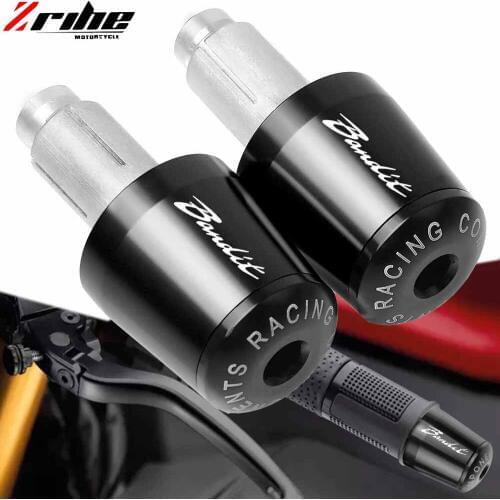 Motorcycle 7/8" 22MM CNC Handlebar Hand Grips Handle Bar End Cap For SUZUKI Bandit 1250 250 400 650 GSF650 bandit 1200 BANDIT250