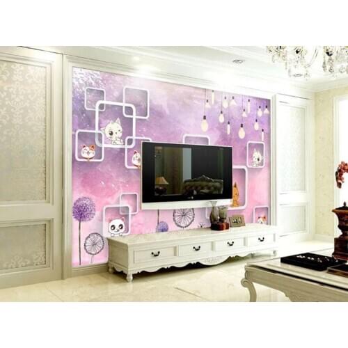 Custom any wallpaper mural decor fashion Watercolor gradient stereoact TV background wall living room bedroom 3d wallpaper