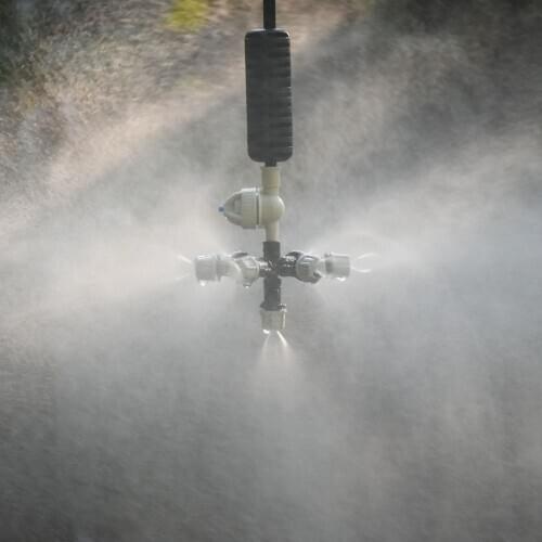 Hanging cross mist sprinkler anti drip misting nozzle water spray greenhouse nozzles for cooling 1set