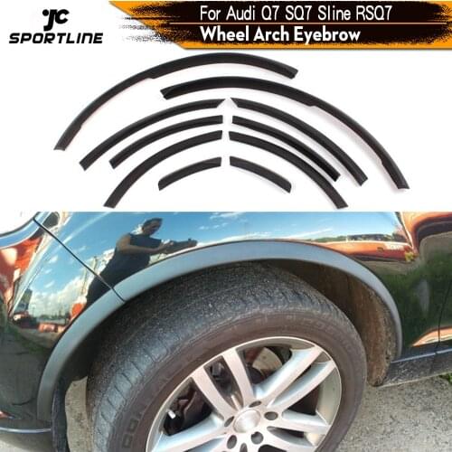 PU Wheel Arch Eyebrow Stripe Car Wheel Modling Trims for Audi Q7 SQ7 RSQ7 Sline 2006 - 2015