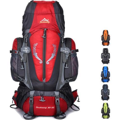 Professional Mountaineering Bag Super Large Capacity 80+5L Waterproof Outdoor Sports Bag Hiking Travel Fashion Backpack
