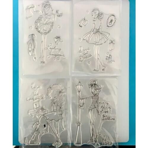 Transparent Clear Rubber Stamp Sheet Cling Scrapbooking DIY Cute Pattern Photo Album Paper Card Decor