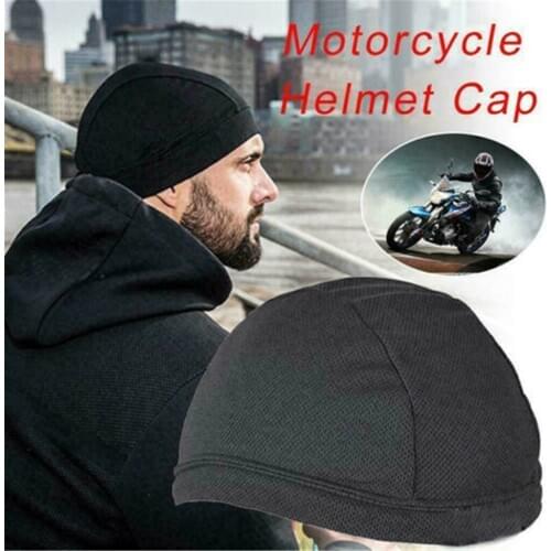 Motorcycle Cap Moisture Wicking Cooling Skull Cap Inner Liner Helmet Beanie Dome Cap Sweatband Quick Dry Breathable Hat