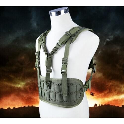 Tactical Vest with Detachable Single Point Gun Sling Military Hunting Shooting Molle Vest with Rifle Slings