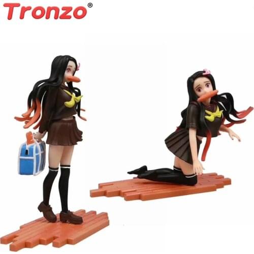 Tronzo GK Figure Demon Slayer Demon Slayer Kimetsu no Yaiba Kamado Nezuko School Uniform Ver PVC Figure Model Toys